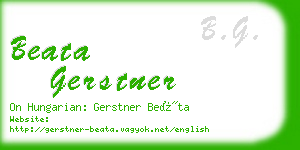 beata gerstner business card